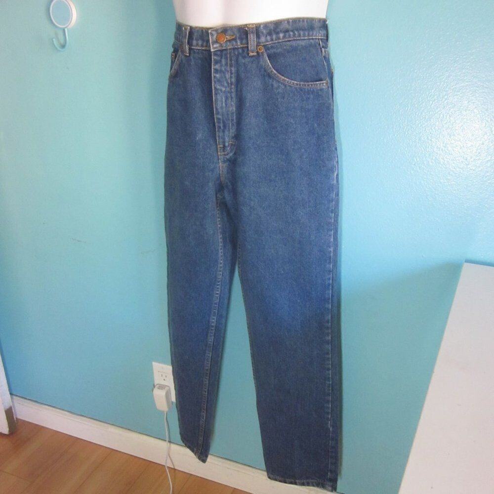 Vintage COEN Men High Rise Blue Denim Jeans Size 32 X 30 1980's ERA Tapered Pant